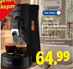 Lidl Philips senseo select koffiepadmachine aanbieding
