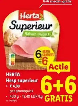 Lidl Herta Hesp superior aanbieding