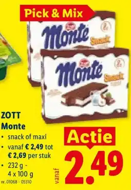 Lidl Zott Monte aanbieding