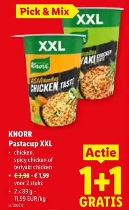 Lidl Knorr pastacup xxl aanbieding