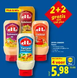 Lidl Devos-Lemmens sauzen aanbieding