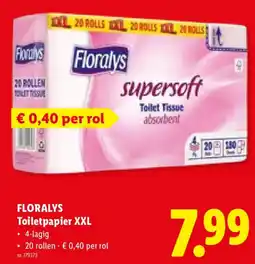 Lidl Floralys toilet papier xxl aanbieding