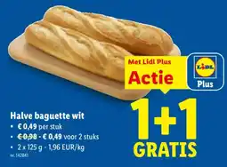 Lidl Halve baguette wit aanbieding