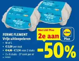 Lidl Ferme flement vrije uitloopeieren aanbieding