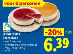 Lidl Le patissier cheesecake aanbieding
