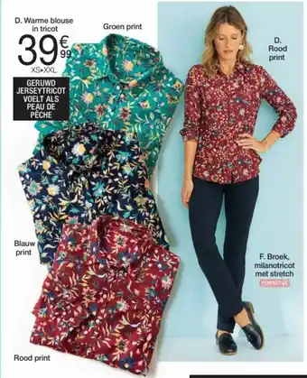 Damart Warme blouse in tricot aanbieding