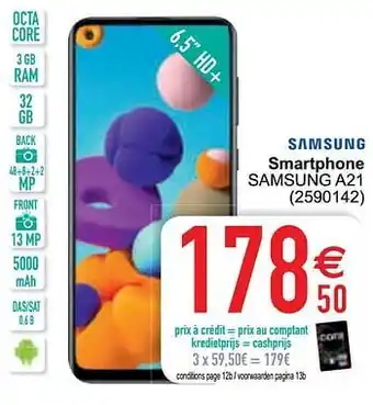 Cora Samsung smartphone samsung a21 aanbieding