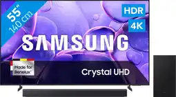 Coolblue Samsung 55 Crystal UHD U8070F 4K (2025) + Samsung HW-B450F (2025) aanbieding
