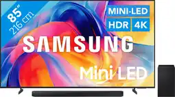 Coolblue Samsung Mini-led 85 M73H (2026) + Samsung HW-Q600H (2026) aanbieding