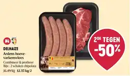 Delhaize Ardens hoeve-varkensvlees aanbieding