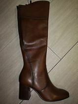 Tamaris High Heel Lange Laars Tamaris Laars Zacht Leder - Bruin