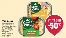 Delhaize Come a Casa lasagne bolognese aanbieding