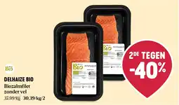 Delhaize Delhaize bio biozalmfilet zonder vel aanbieding