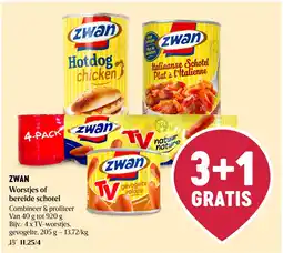 Delhaize Zwan worstjes of bereide schotel aanbieding