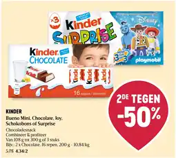 Delhaize Kinder Chocolatesnack aanbieding