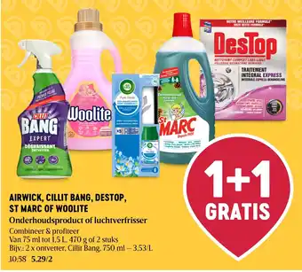 Airwick, cillit bang, destop, st marc of woolite