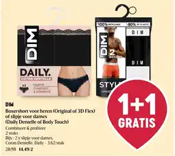 Delhaize Boxershorts voor heren of slipje voor dames aanbieding