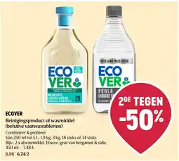 Delhaize Ecover reinigingsproduct of wasmiddel aanbieding