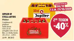 Delhaize Jupiler of Stella Artois Pilsbier aanbieding