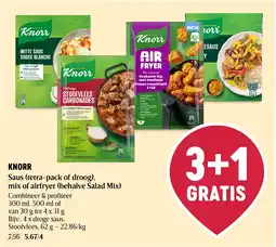 Delhaize Knorr Saus mix of airfryer aanbieding