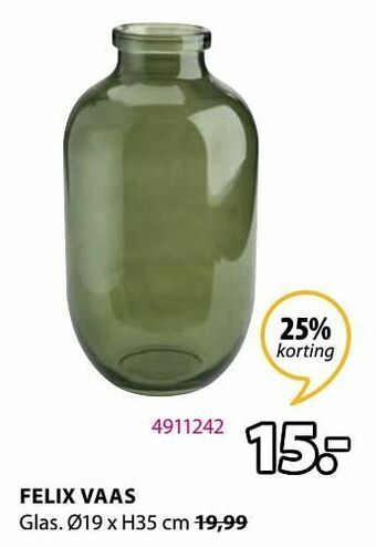 Jysk Felix vaas aanbieding
