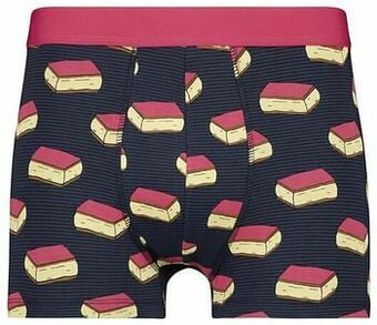 HEMA HEMA Herenboxer Kort Katoen Stretch Tompouce Donkerblauw (donkerblauw) aanbieding