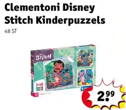 Kruidvat Clementoni Disney Stitch Kinderpuzzels aanbieding