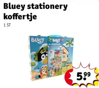 Kruidvat Bluey stationery koffertje aanbieding