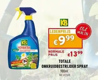 Totale onkruidbestrijder spray