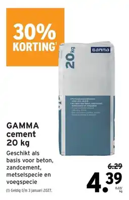 GAMMA gamma cement aanbieding