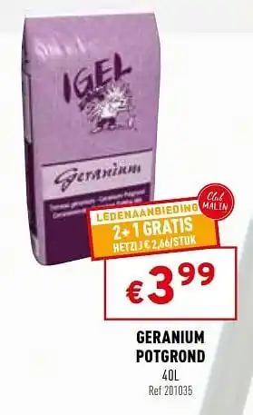 Trafic Geranium potgrond aanbieding