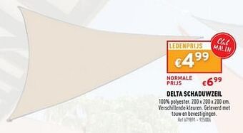 Delta schaduwzeil
