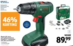 GAMMA Bosch 18V accu schroefboormachine EasyDrill aanbieding