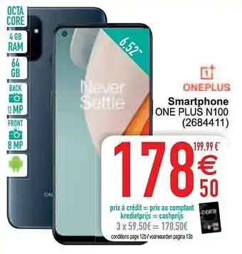 Cora Smartphone one plus n100 aanbieding