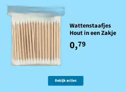Plein.nl Wattenstaafjes Hout in een Zakje aanbieding
