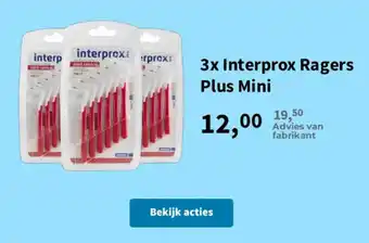 Plein.nl 3x Interprox Ragers Plus Mini aanbieding