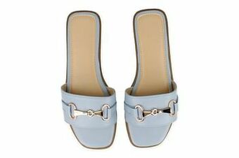 Berca Shoes Mode-Mania Slipper Dames - Lichtblauw aanbieding
