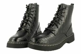 Berca Shoes Claudia Ghizzani Bottine Dames Trend Crocoprint - Zwart aanbieding