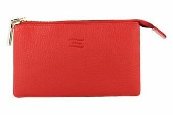 Berca Shoes Crinkles Portefeuille Dames Dames Geldbeugel Groot 17x10x2cm - Rood aanbieding