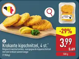 ALDI Krokante kipschnitzel aanbieding