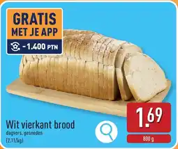 ALDI Wit vierkant brood aanbieding