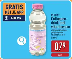 ALDI River Collageen drank met vlierbloesem aanbieding