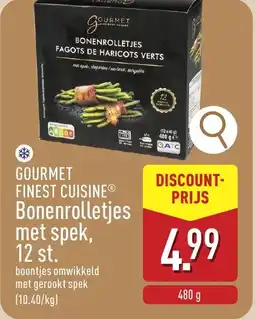 ALDI Gourmet finest cuisine Bonenrolletjes met spek aanbieding