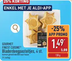 ALDI Gourmet finest cuisine Bladerdeegpasteitjes aanbieding