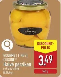 ALDI Gourmet finest cuisine Halve perziken aanbieding
