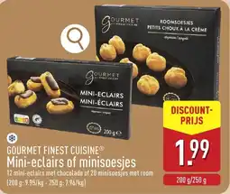 ALDI Gourmet finest cuisine Mini-eclairs of minisoesjes aanbieding