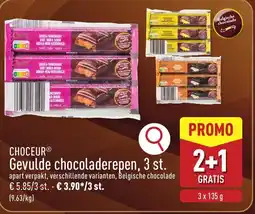 ALDI Choceur Gevulde chocoladerepen aanbieding