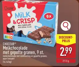 ALDI Choceur Melkchocolade met gepofte granen aanbieding