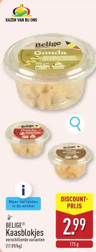 ALDI Belige Kaasblokjes aanbieding
