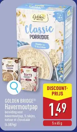 ALDI Golden bridge Havermoutpap aanbieding